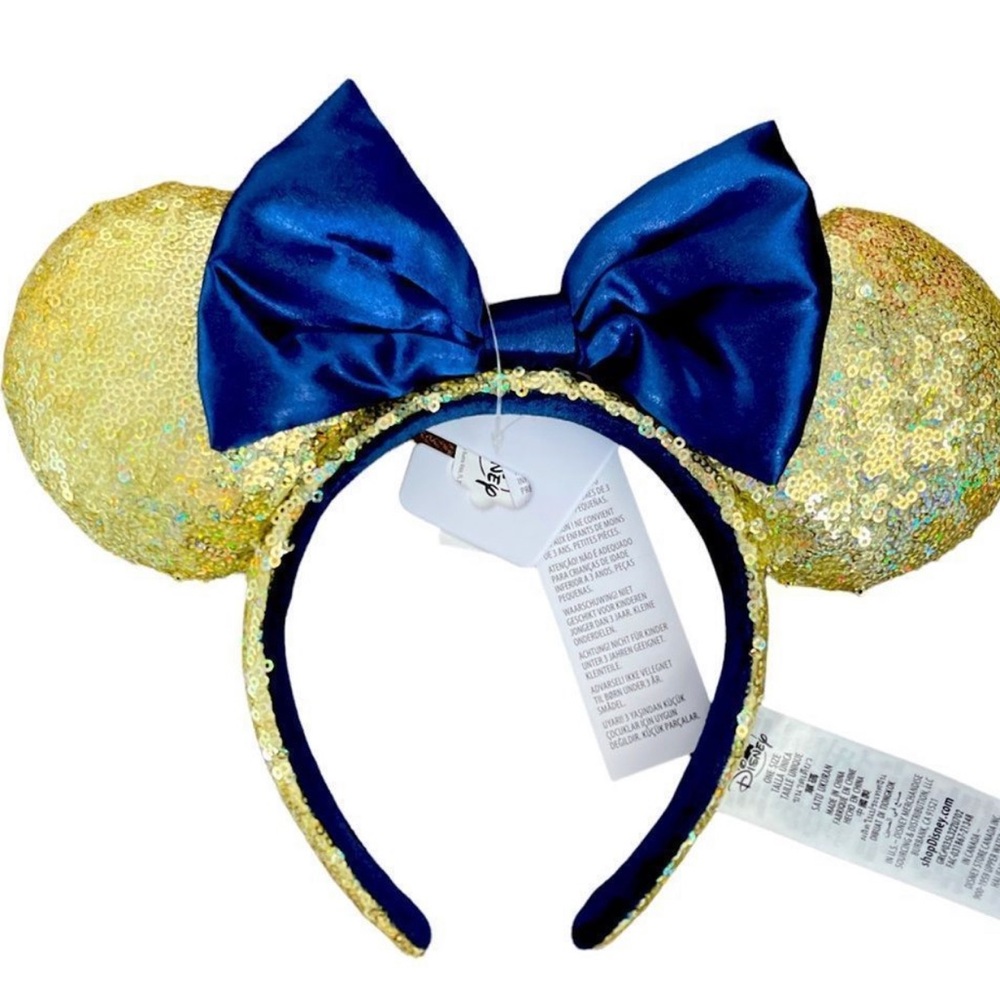 NWT Disney 50th Anniversary Ears | gold sequin Minnie Ears